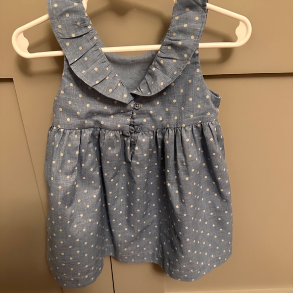 Blue Polka Dot Dress Size 12-18M worn once - Picture 2 of 3